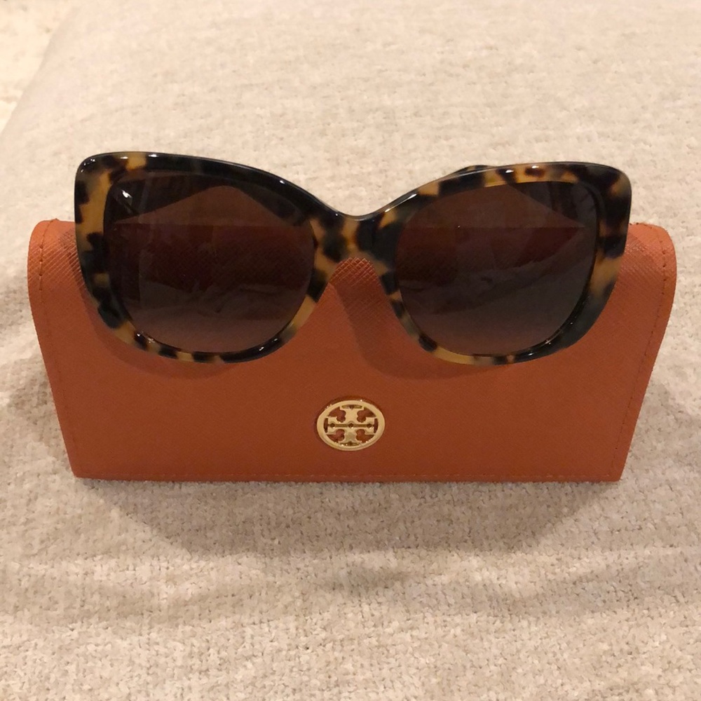 Tory Burch sunglasses and logo case